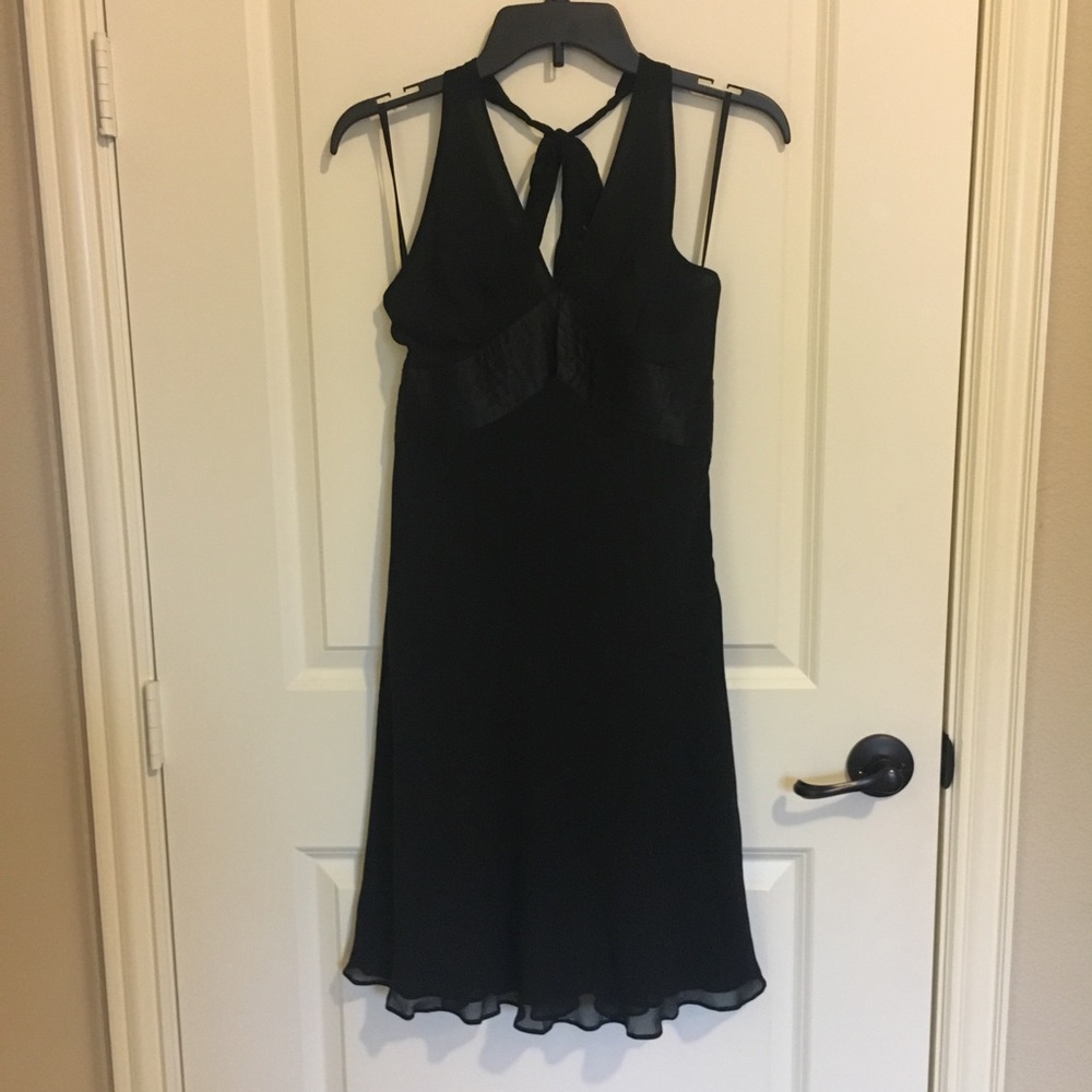 Black Silk Halter Dress